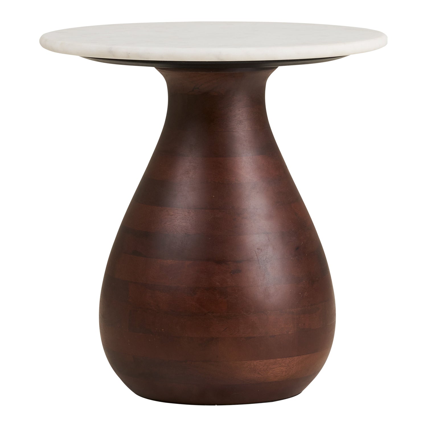 Heide Side Table – White / Dark brown