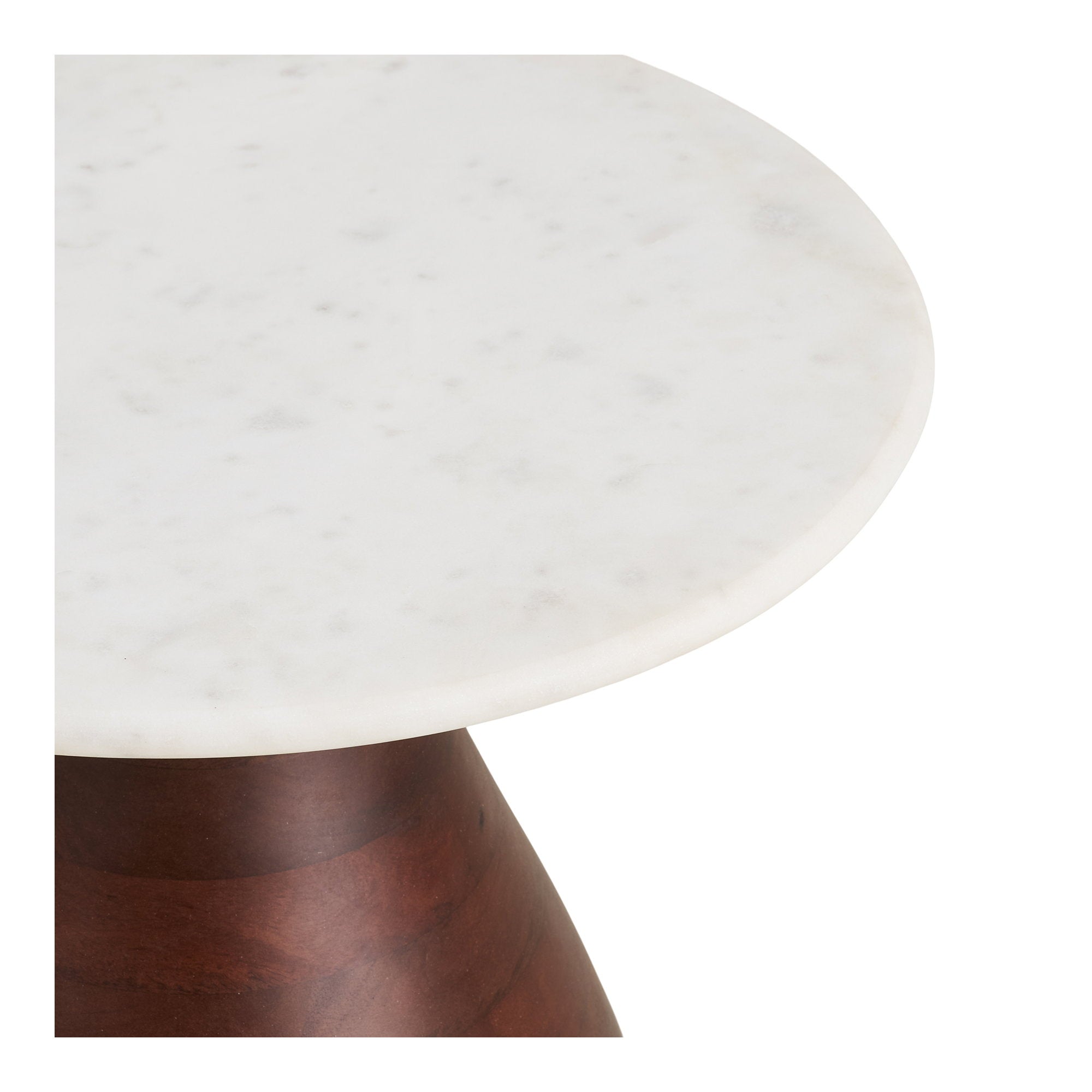 Heide Side Table – White / Dark brown