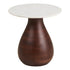 Heide Side Table – White / Dark brown