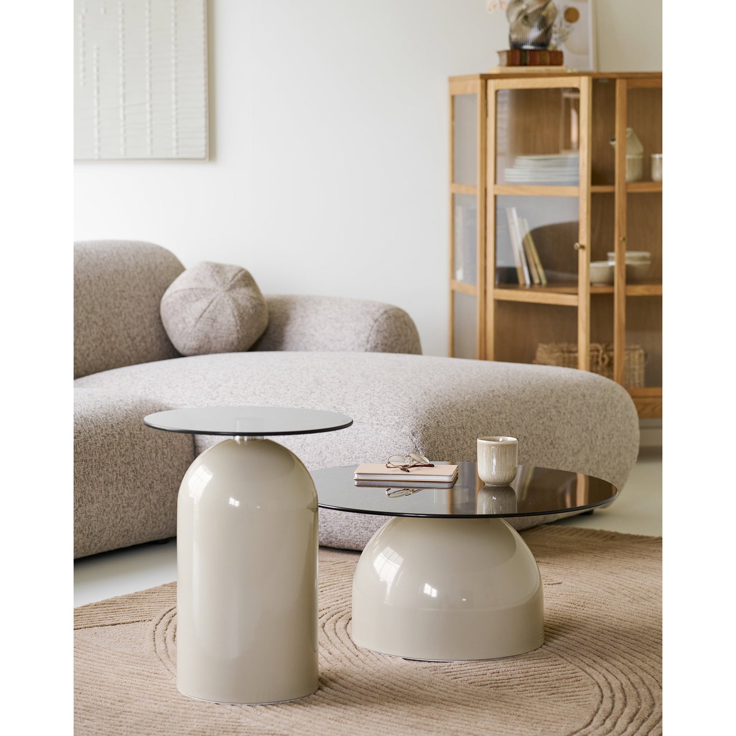 Ravello Side Table – Beige / Grey
