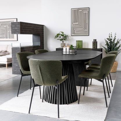 Osaka Dining Table – Oak – Black