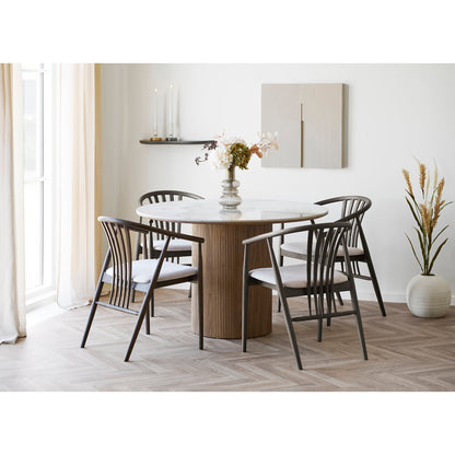 Athens Dining Table – White / Brown