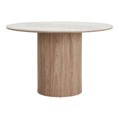 Athens Dining Table – White / Brown