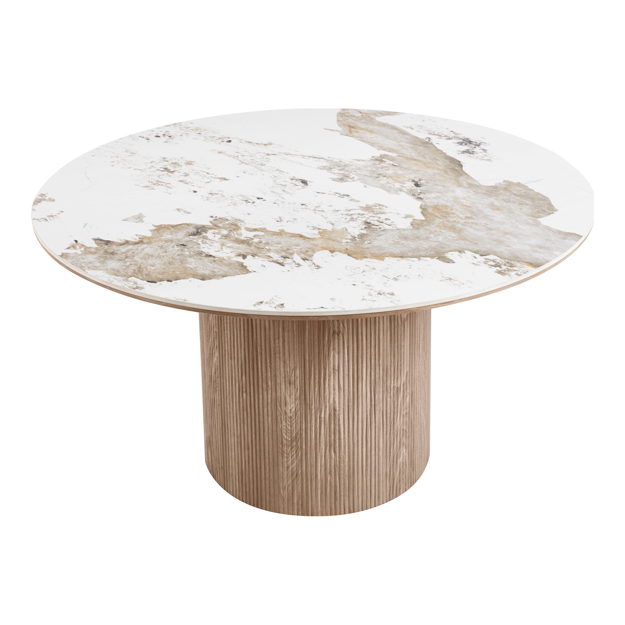 Athens Dining Table – White / Brown