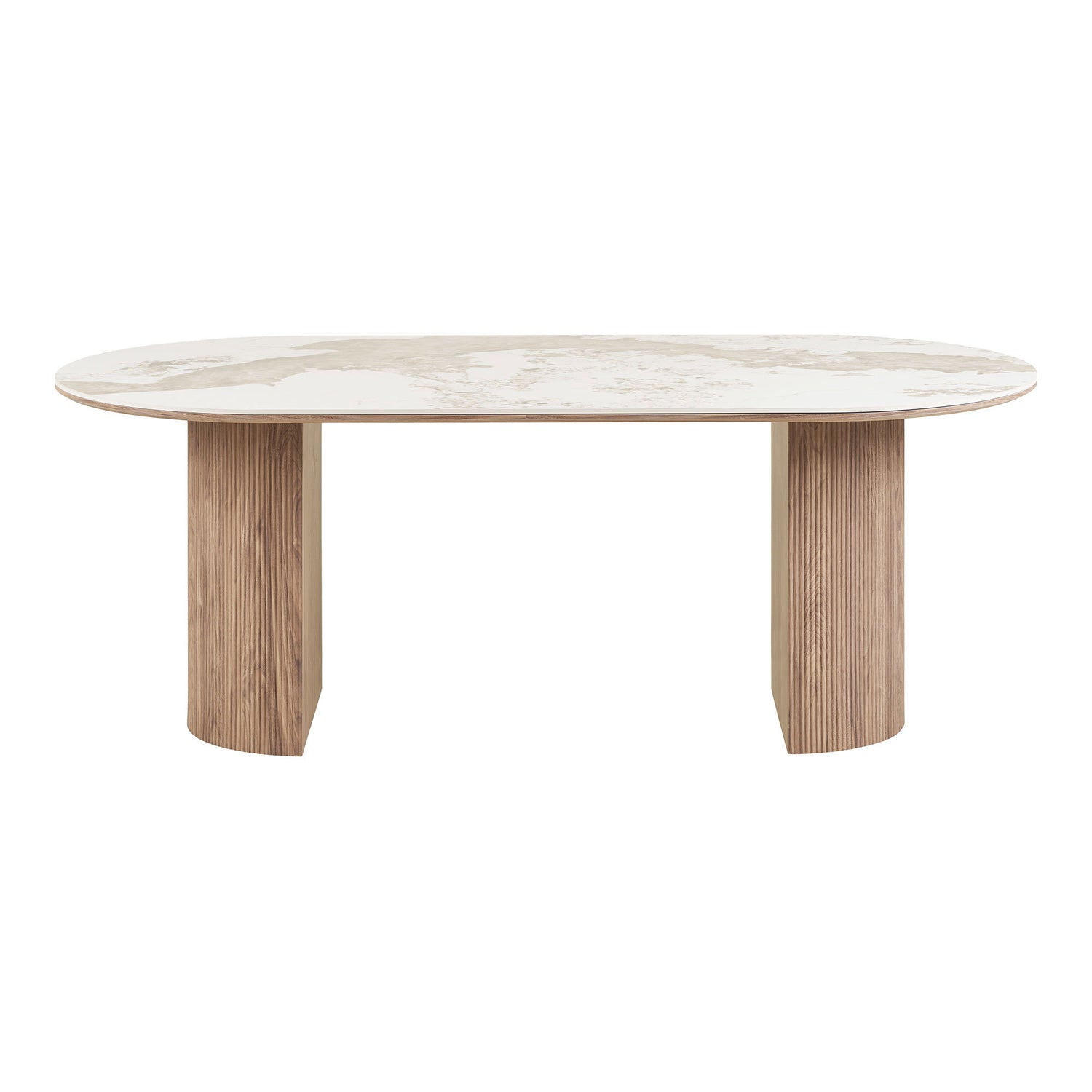 Athens Dining Table – White / Brown