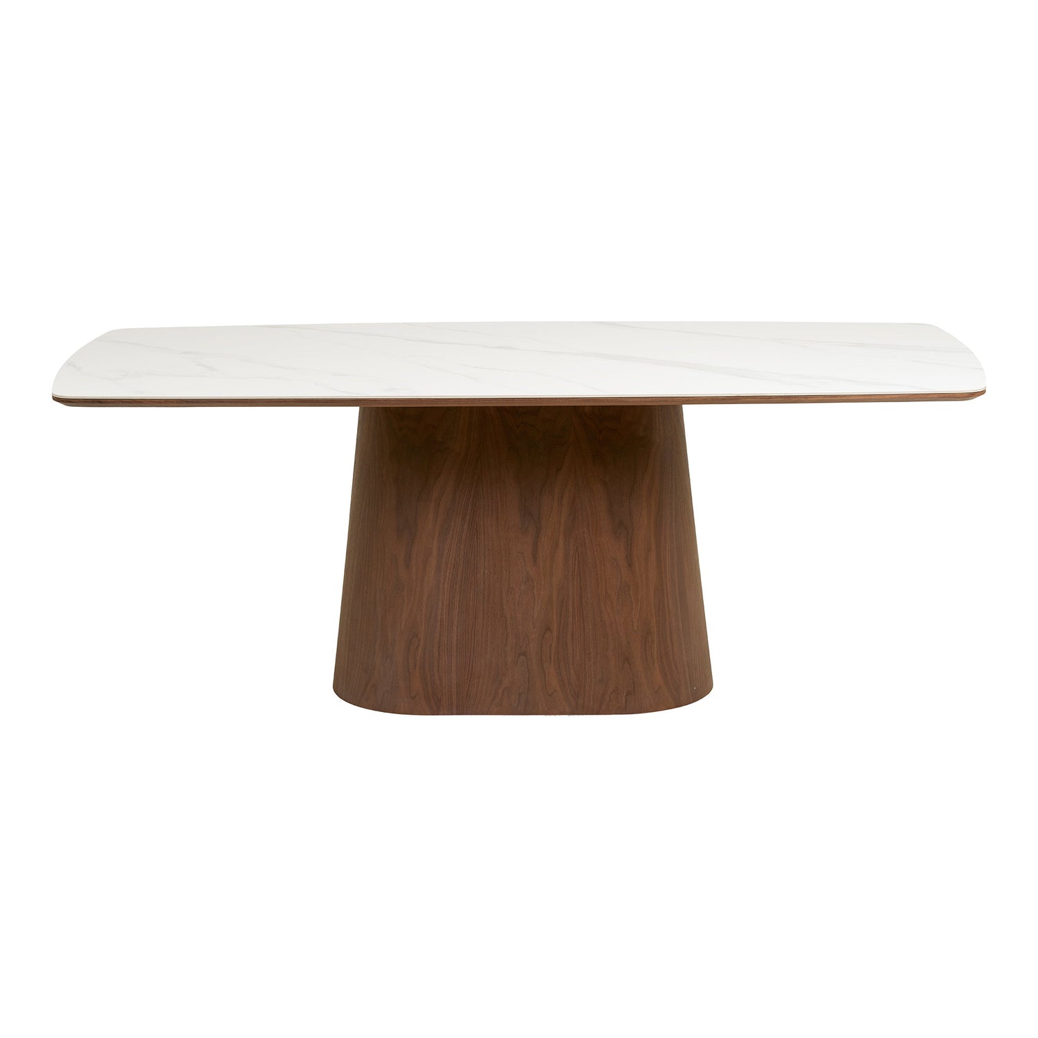 Noli Dining Table – White / Dark brown