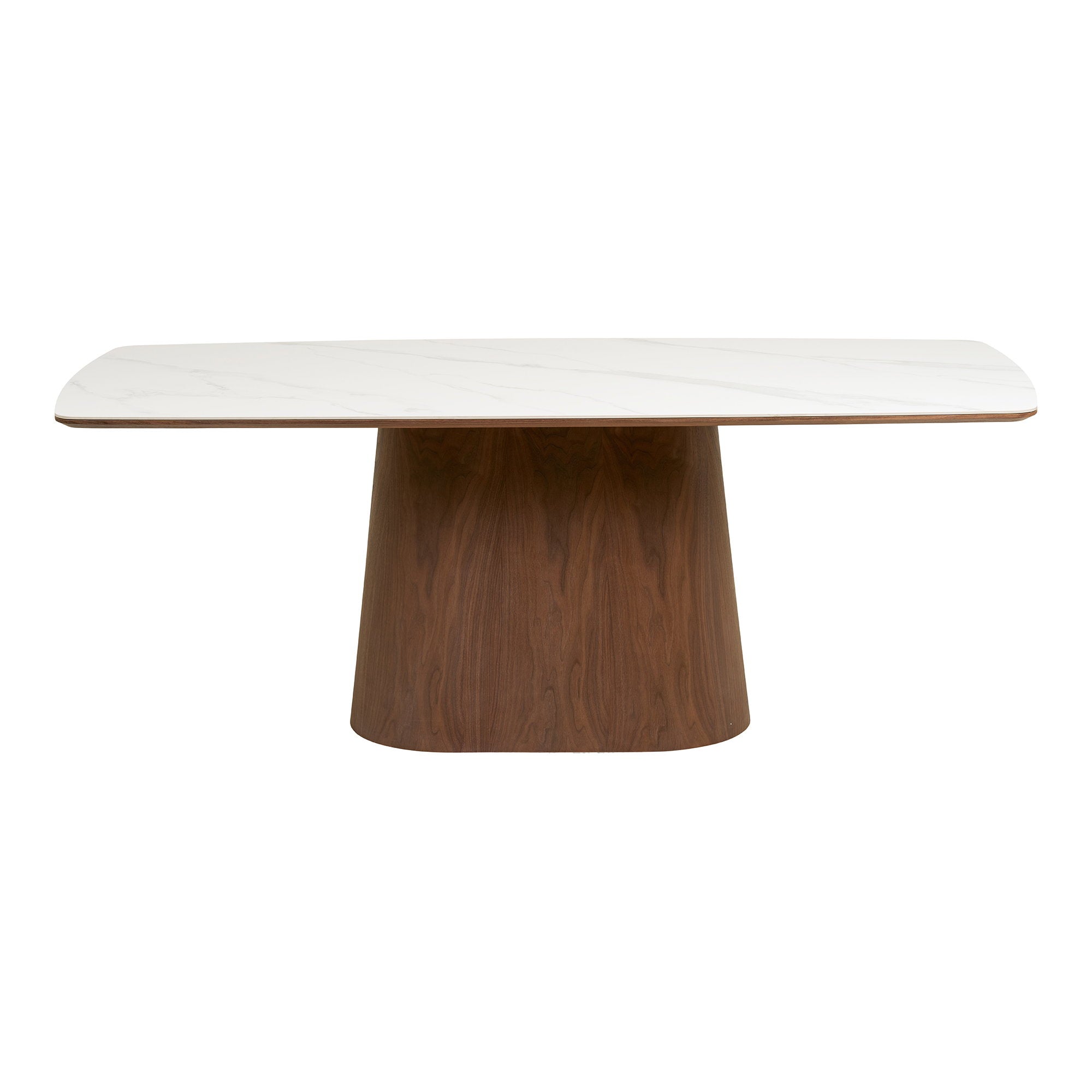 Noli Dining Table – White / Dark brown