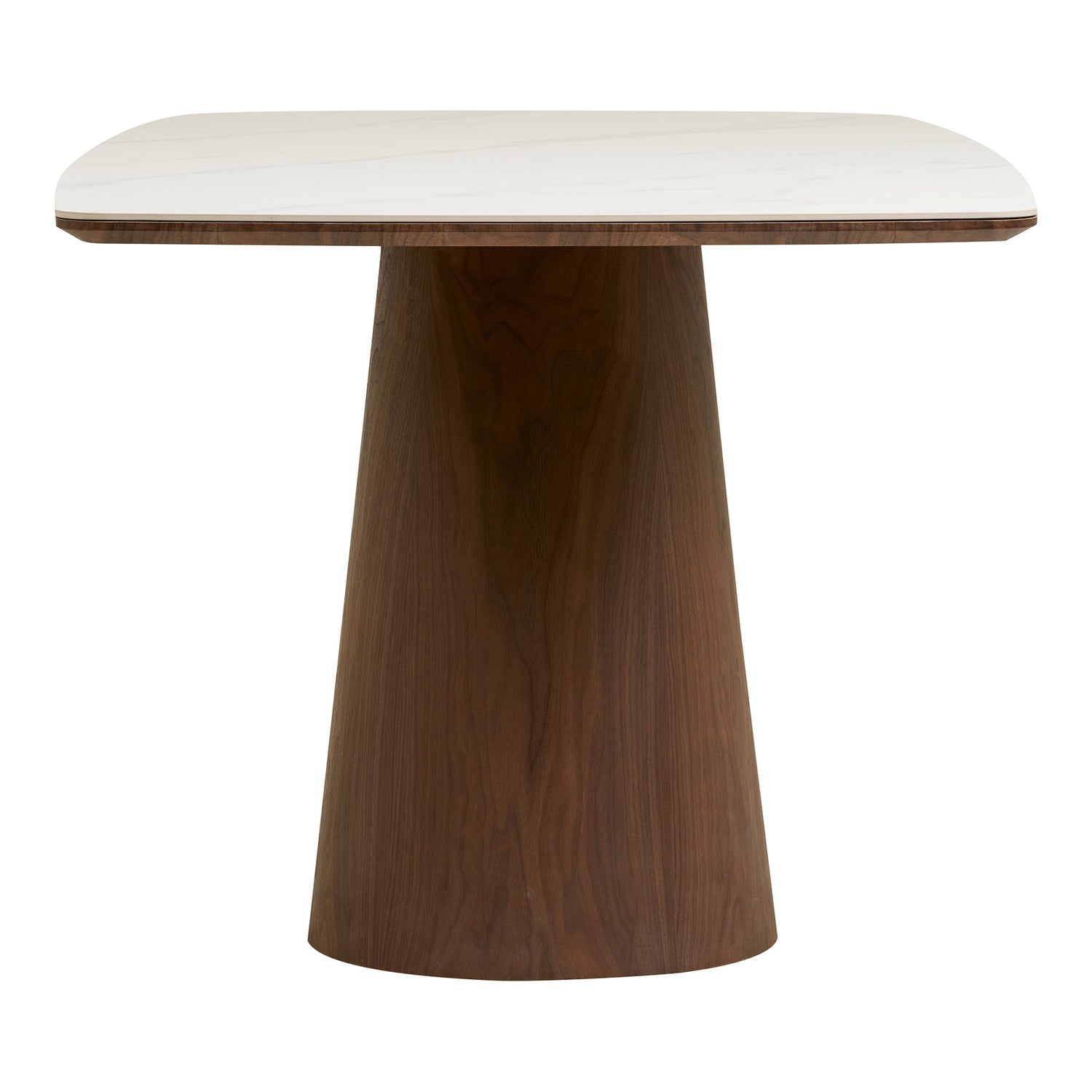 Noli Dining Table – White / Dark brown