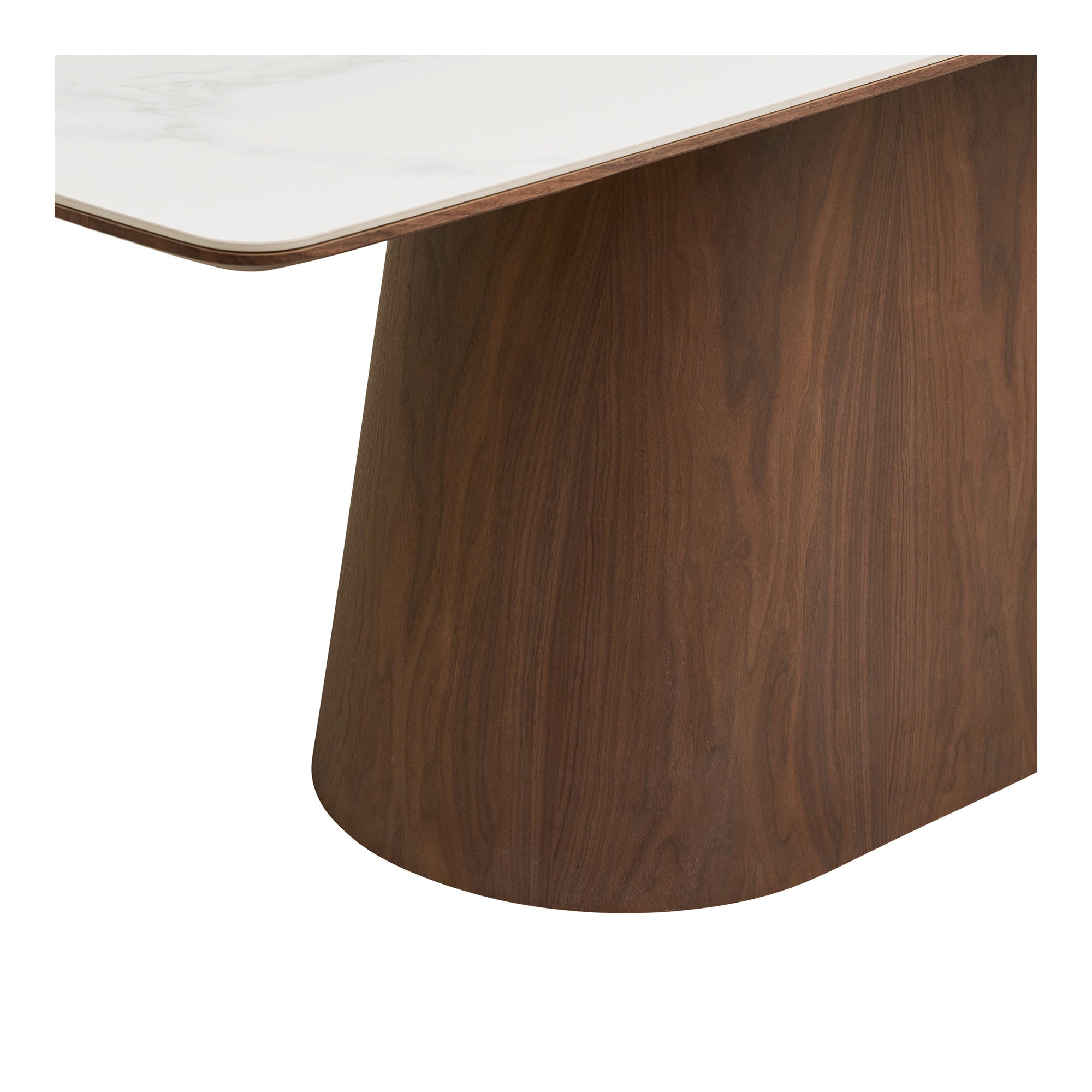Noli Dining Table – White / Dark brown