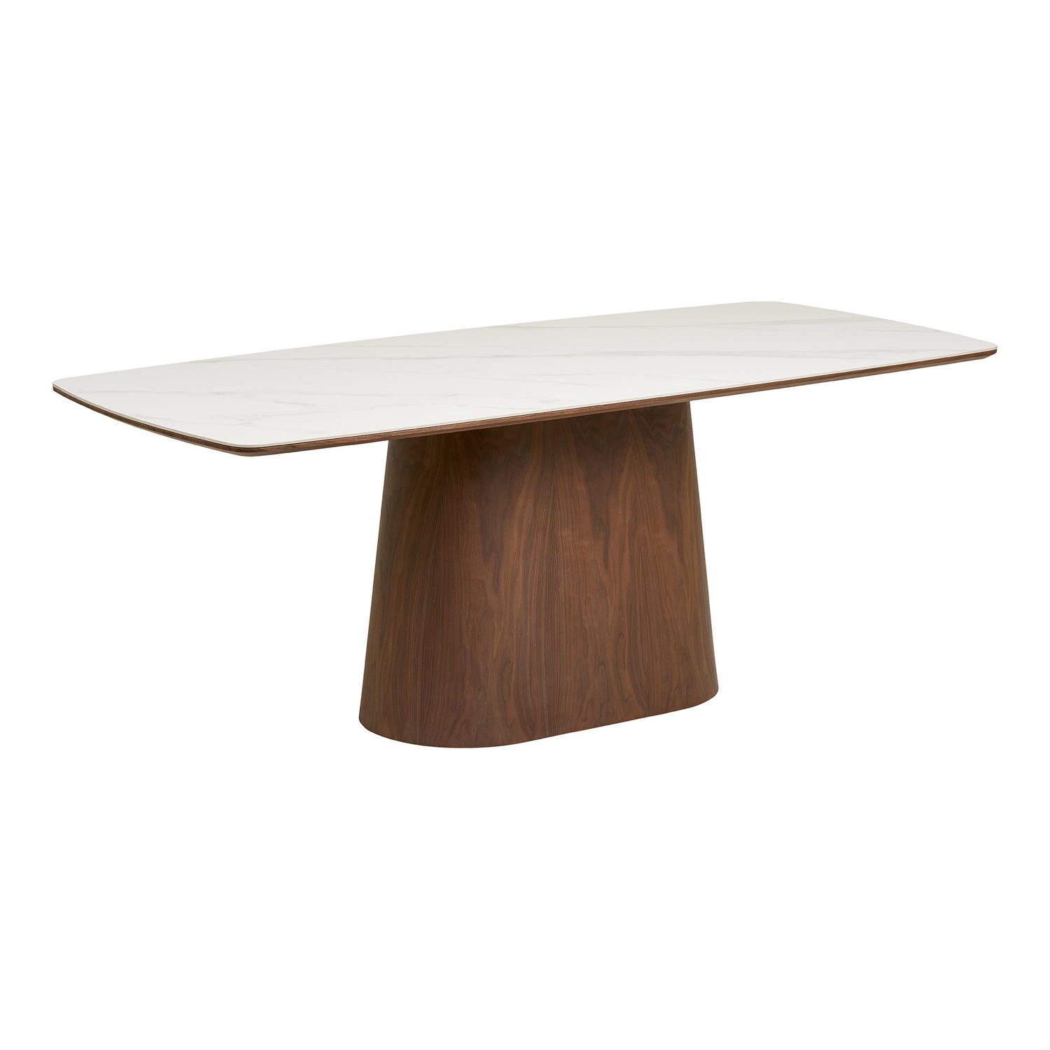 Noli Dining Table – White / Dark brown