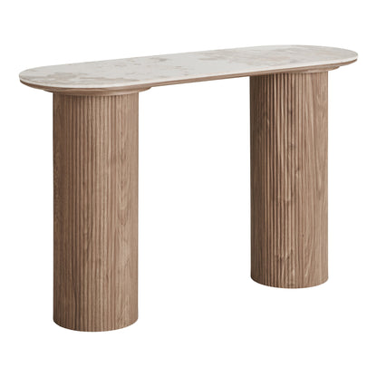 Athens Console Table – White / Brown