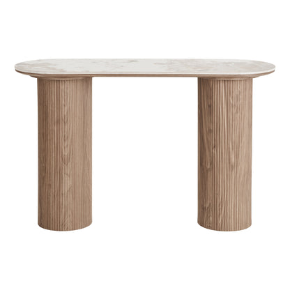 Athens Console Table – White / Brown