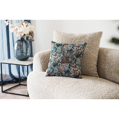 Blossom Cushion – Blue / Brown