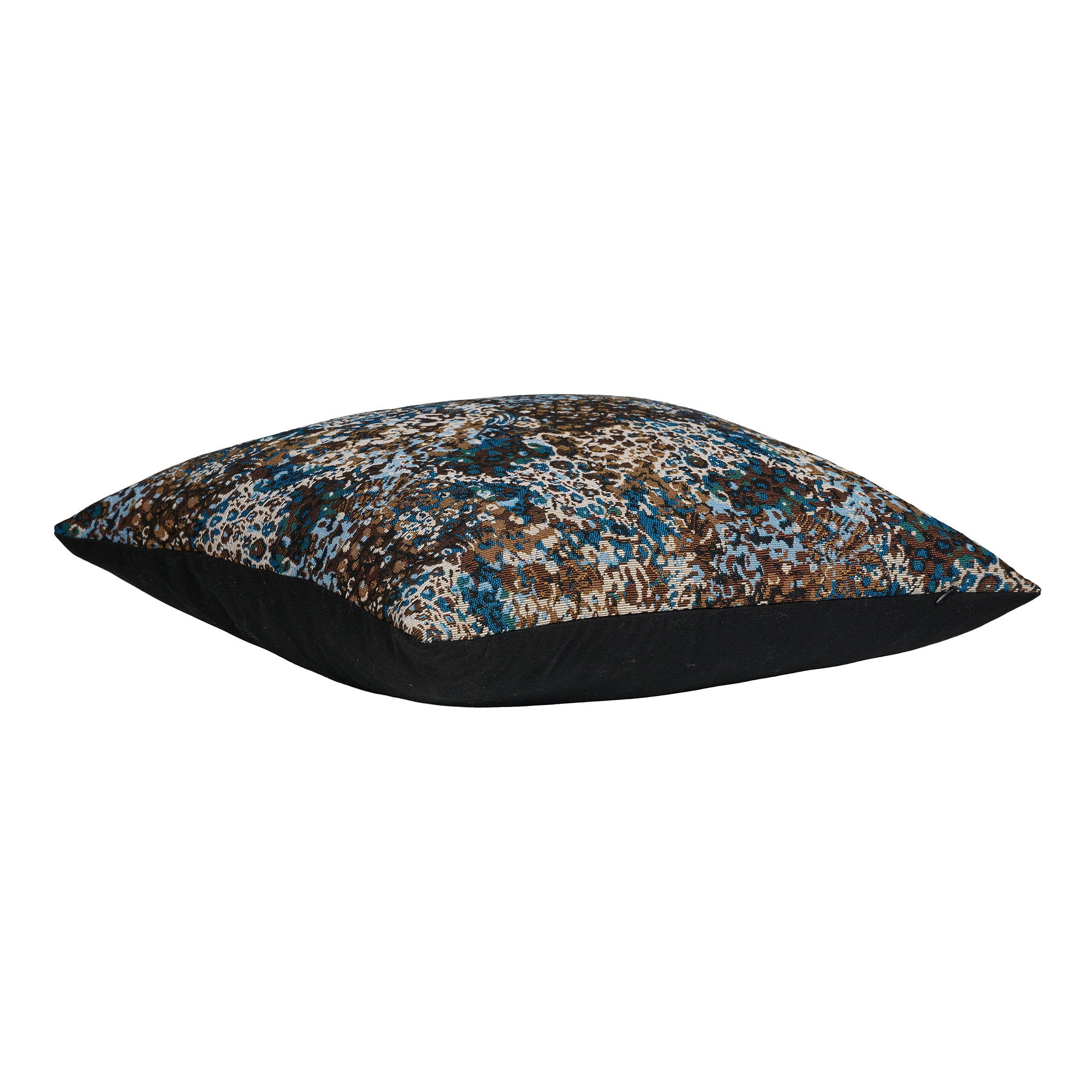 Blossom Cushion – Blue / Brown