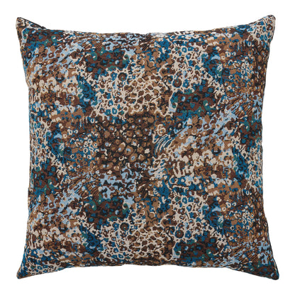 Blossom Cushion – Blue / Brown