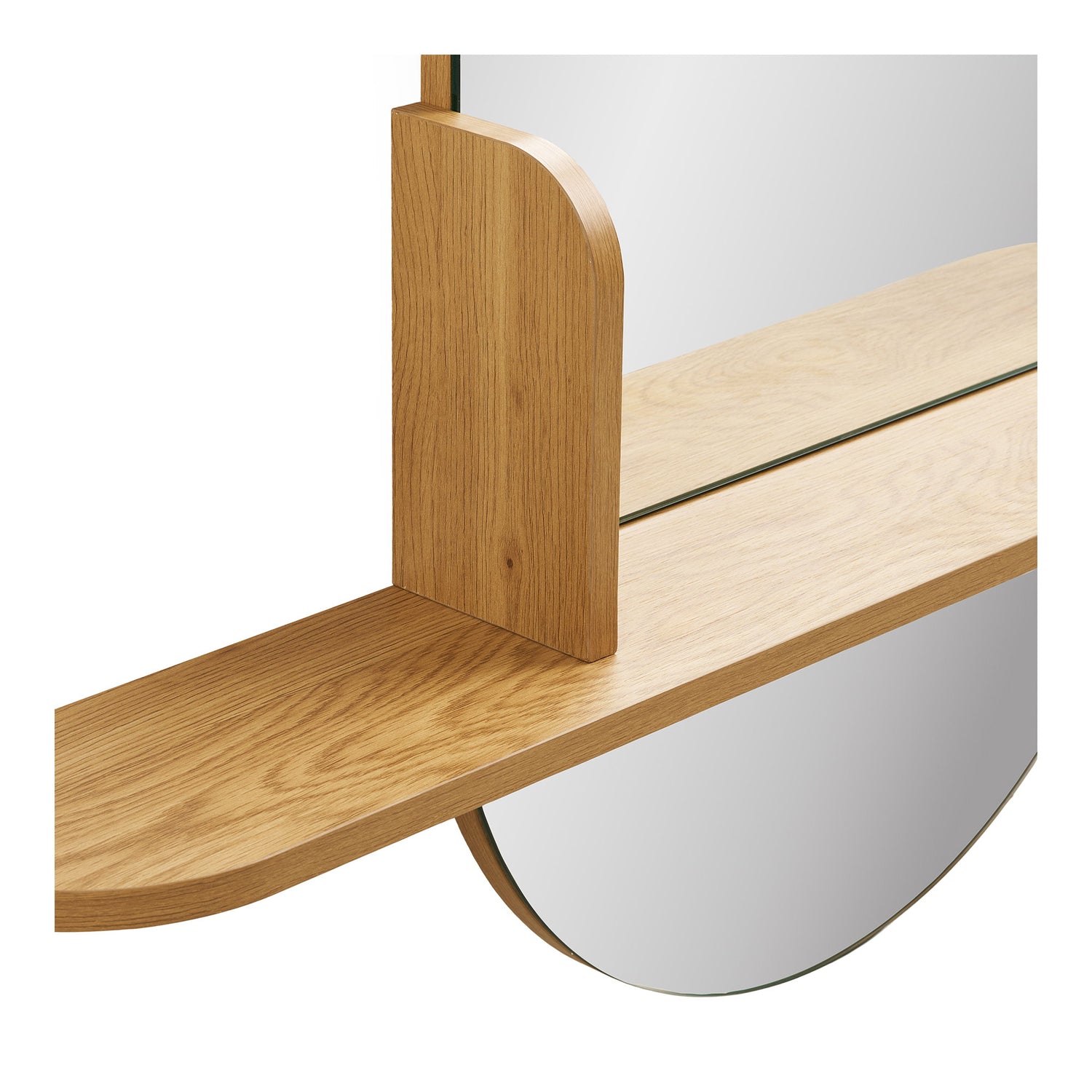 Barco Mirror with Shelf – Natural