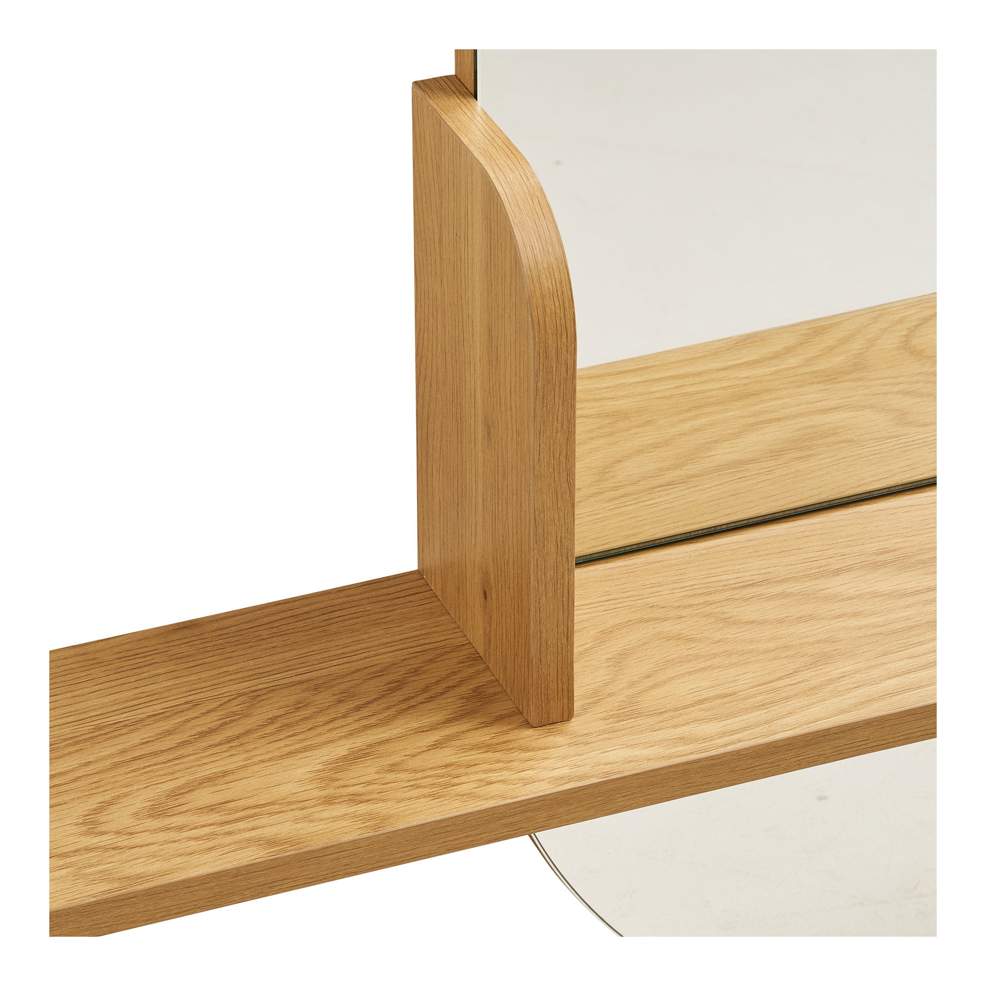 Barco Mirror with Shelf – Natural