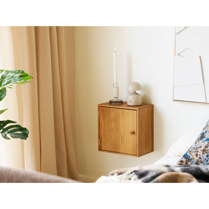 Townsville Wall Shelf with door – Oak – Natural