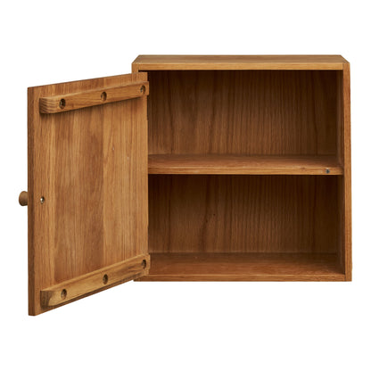 Townsville Wall Shelf with door – Oak – Natural