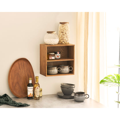 Townsville Wall Shelf with vertical rooms – Oak – Natural
