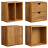 Townsville Wall Shelves, set of 4 – Oak – Natural