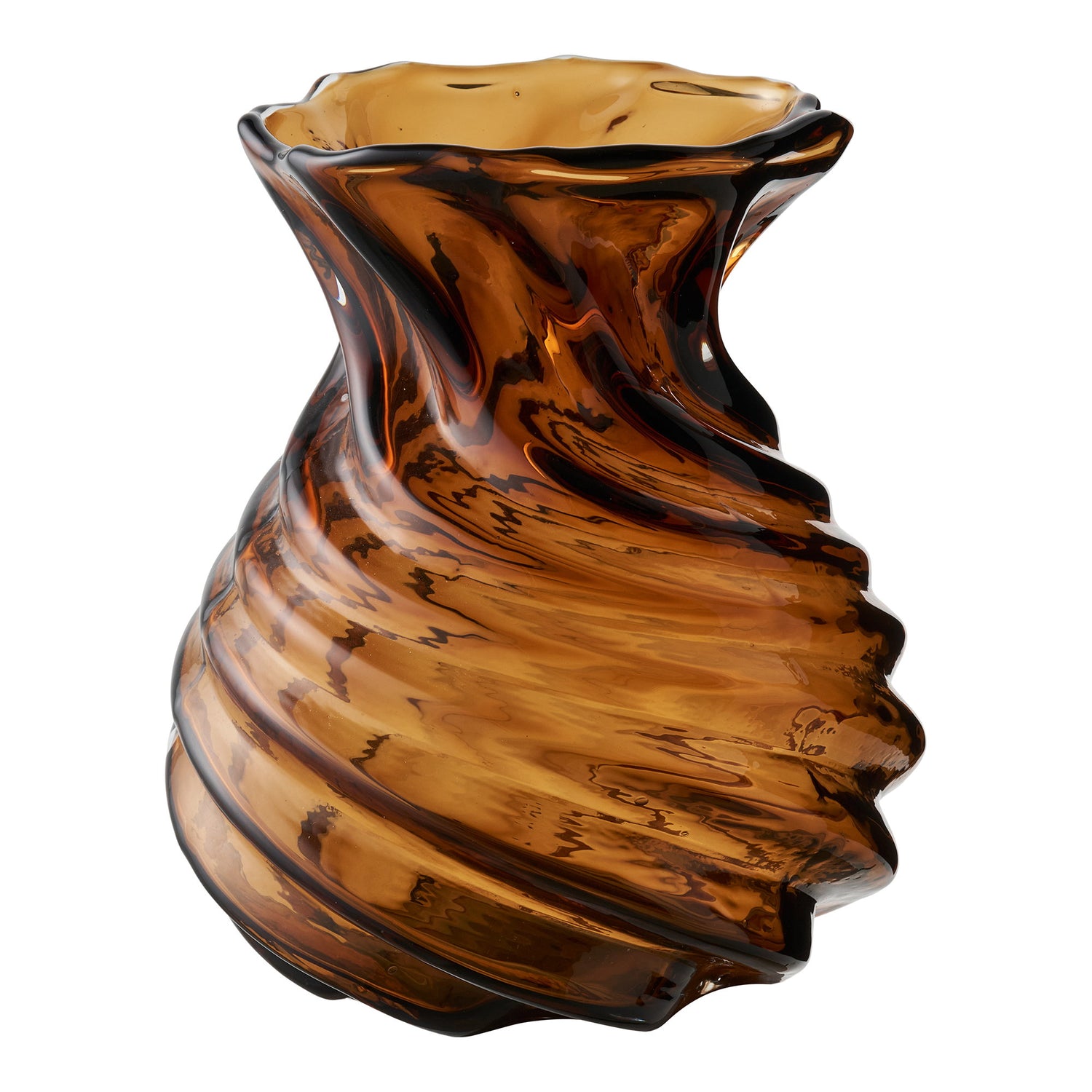 Vase – Smoked brown – 16×16 cm