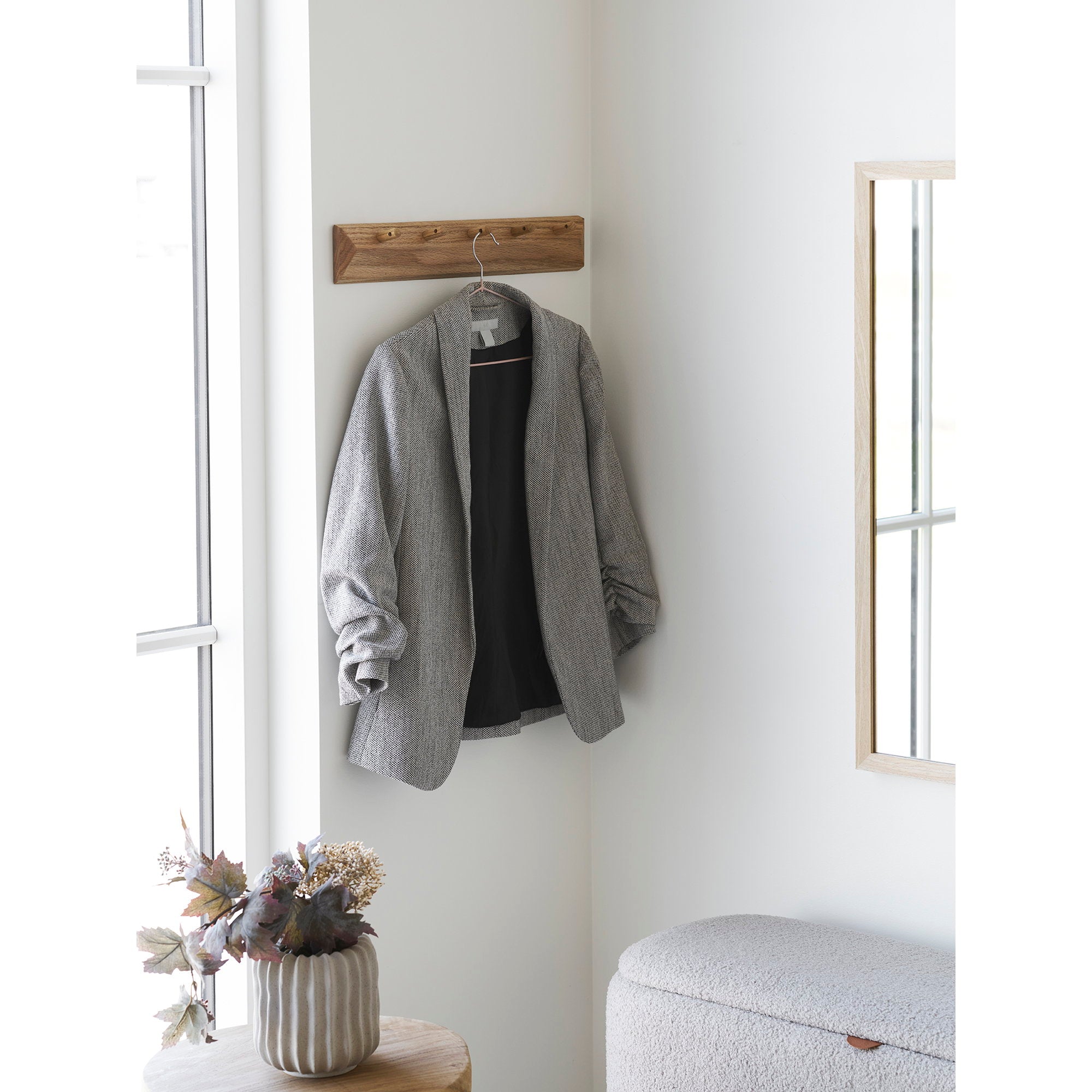 Barco Coat Rack with 5 hooks – Oak – Natural