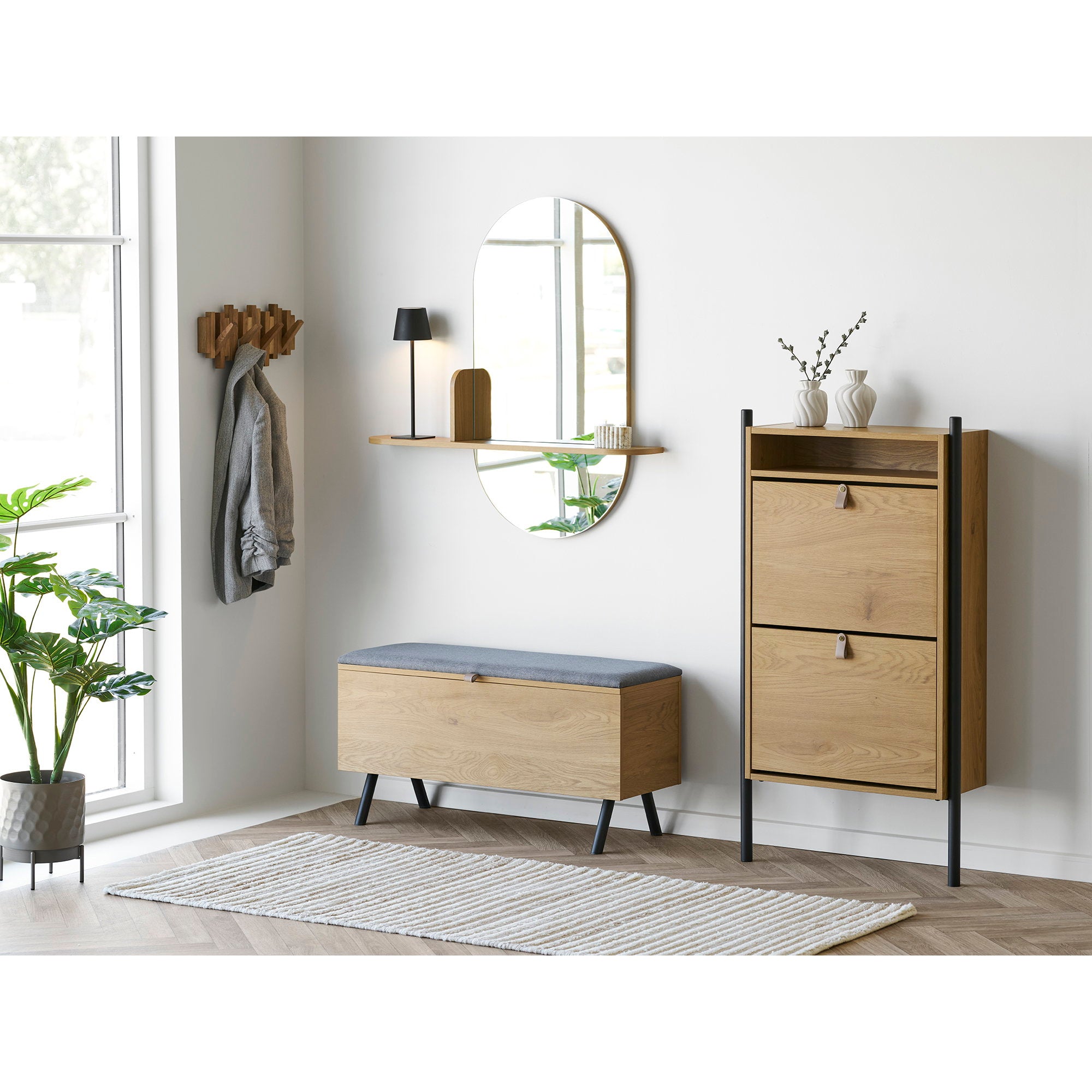 Caltra Coat Rack – Oak – Natural