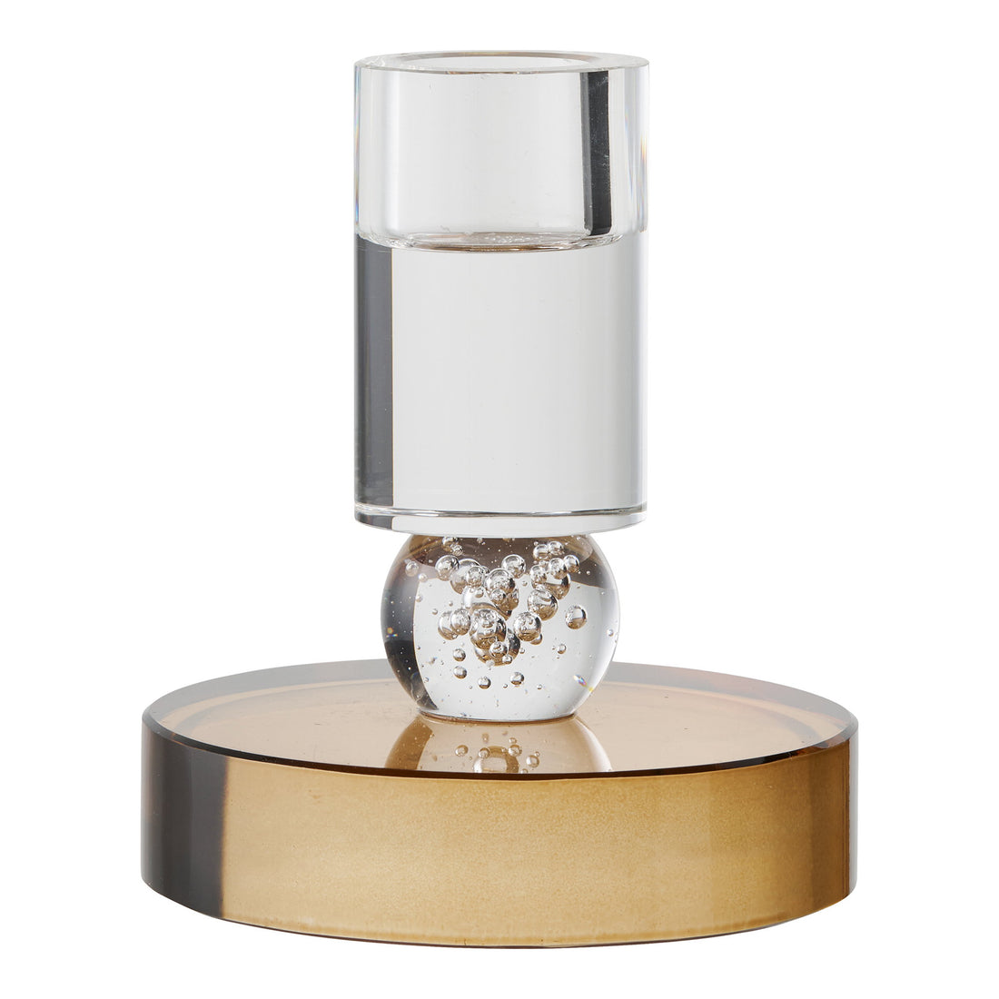 Candle Holder – Brown / White – 8,5×8,5 cm