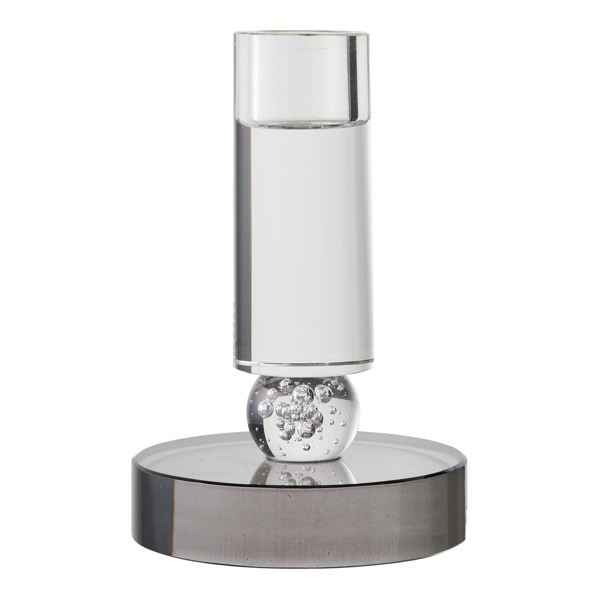 Candle Holder – Grey / White – 9×9 cm