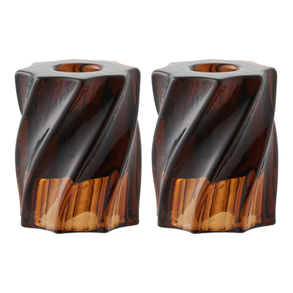 Candle Holder – Smoked brown