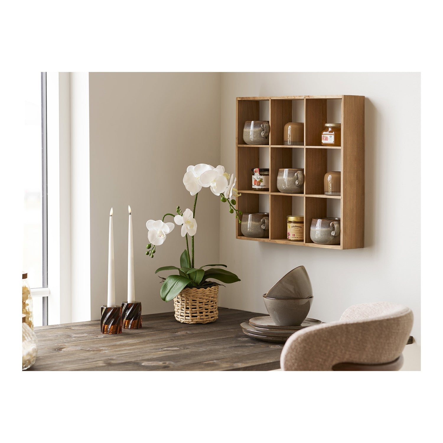 Candle Holder – Smoked brown