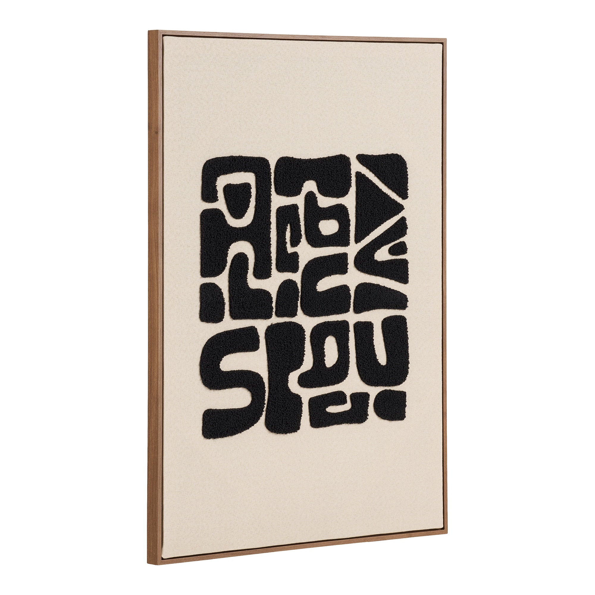 Tine Tufted Wall Decoration – Black / Brown