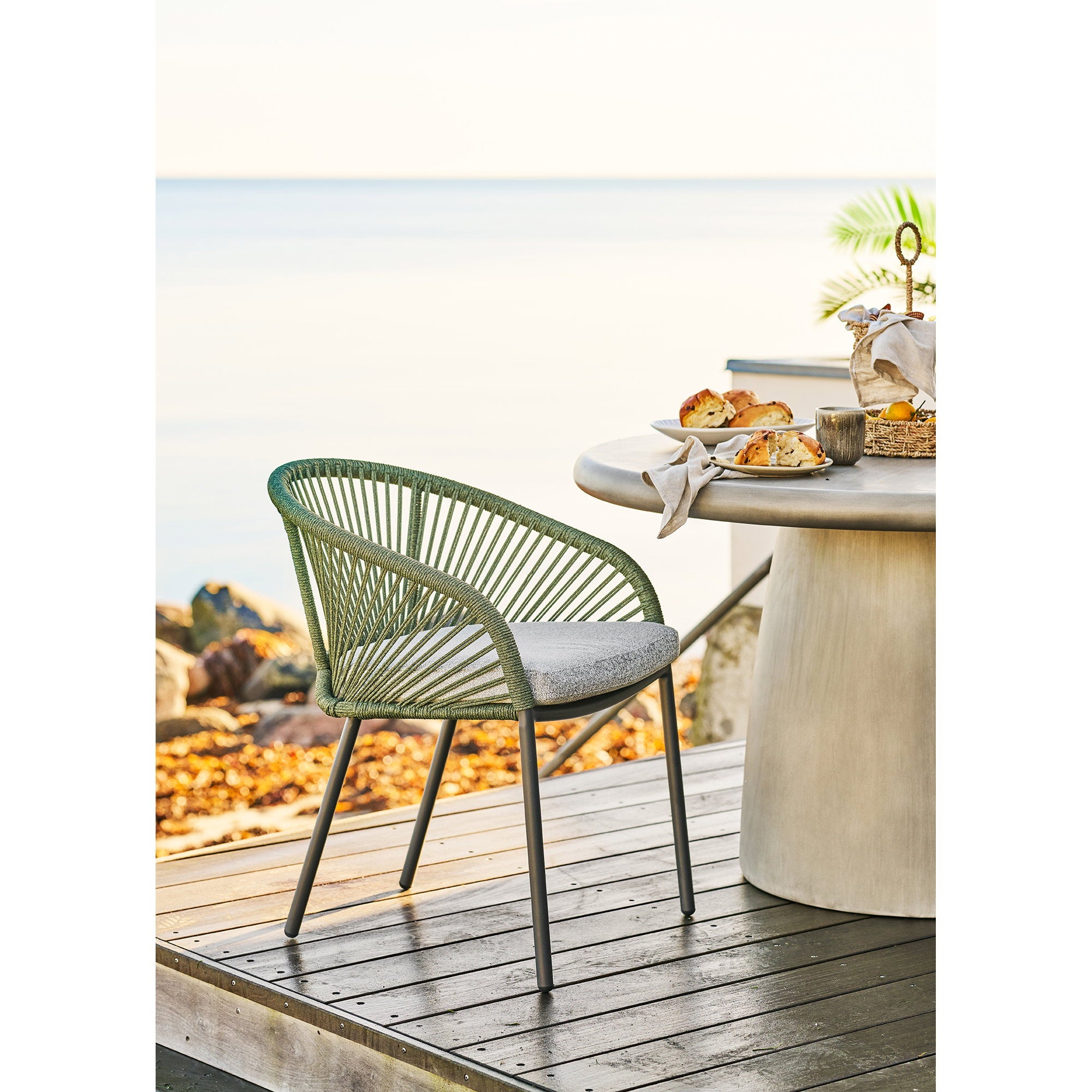 Novella Dining Chair – Grey / Green
