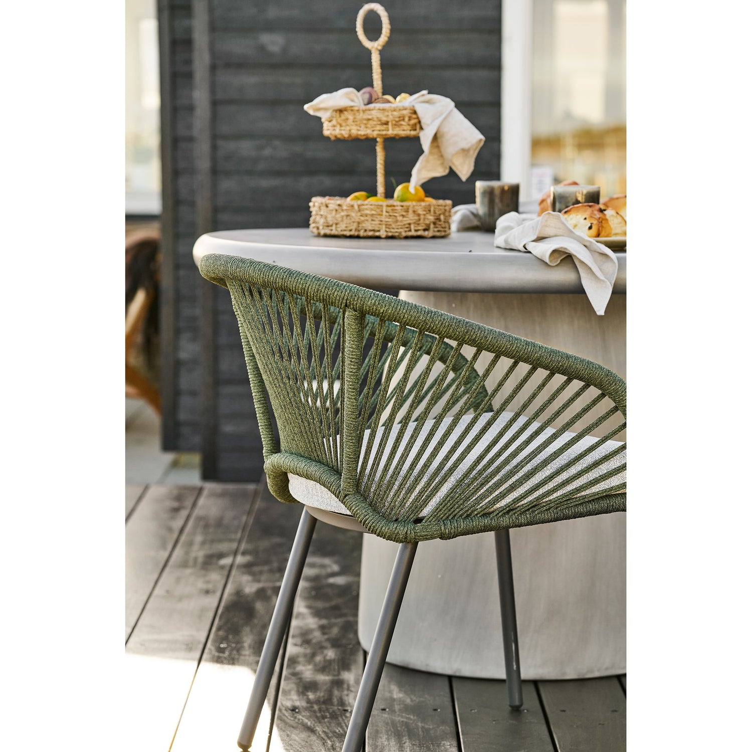 Novella Dining Chair – Grey / Green
