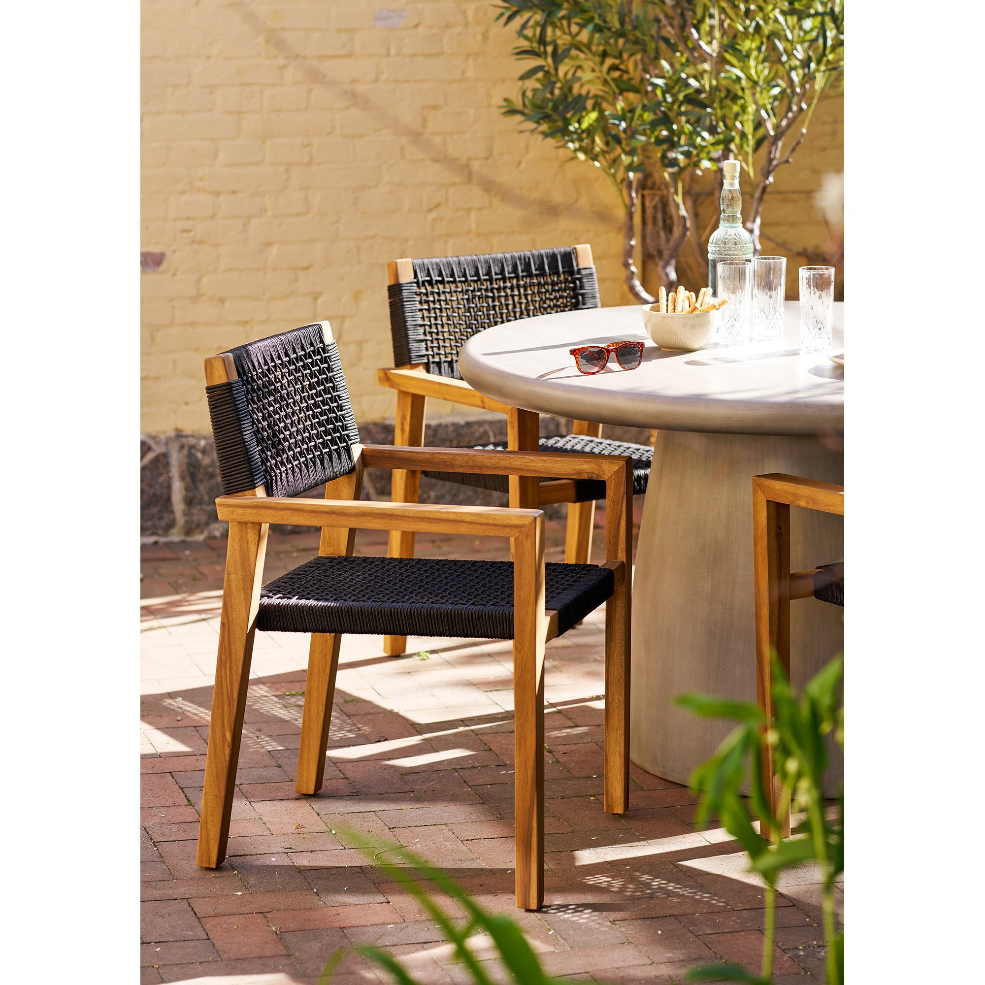 Anzio Dining Chair – Natural / Black