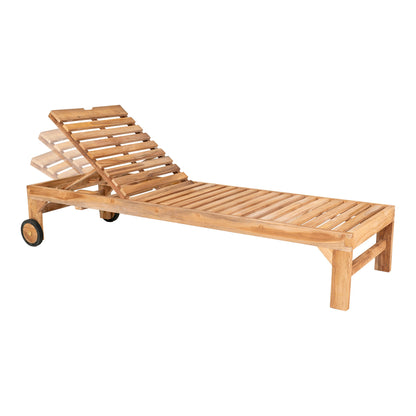 Andorra Sun Lounger with Cushion – Natural / White