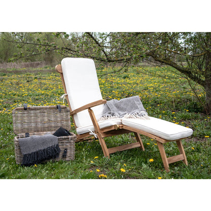 Arrecife Deck Chair with Cushion – Natural / White