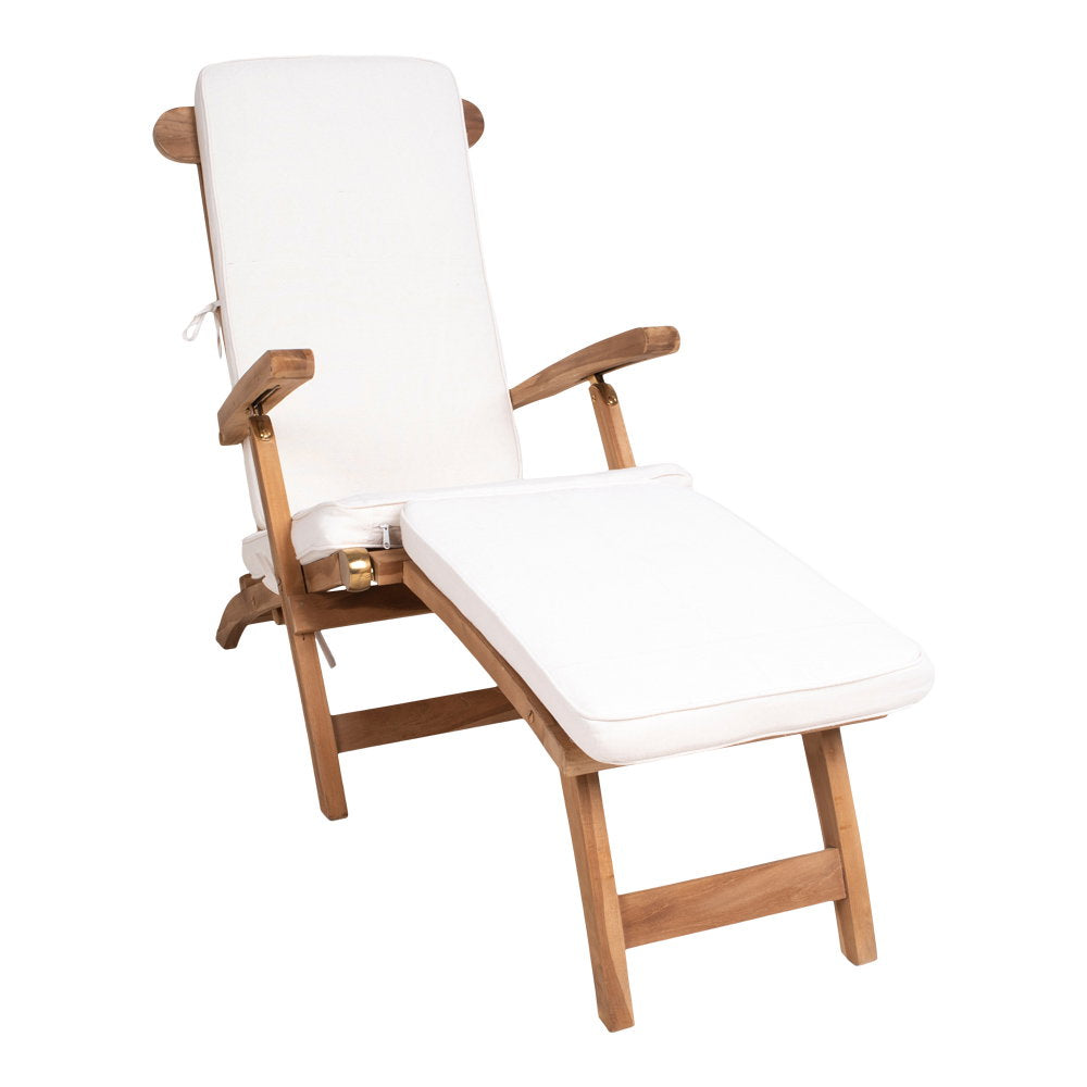Arrecife Deck Chair with Cushion – Natural / White