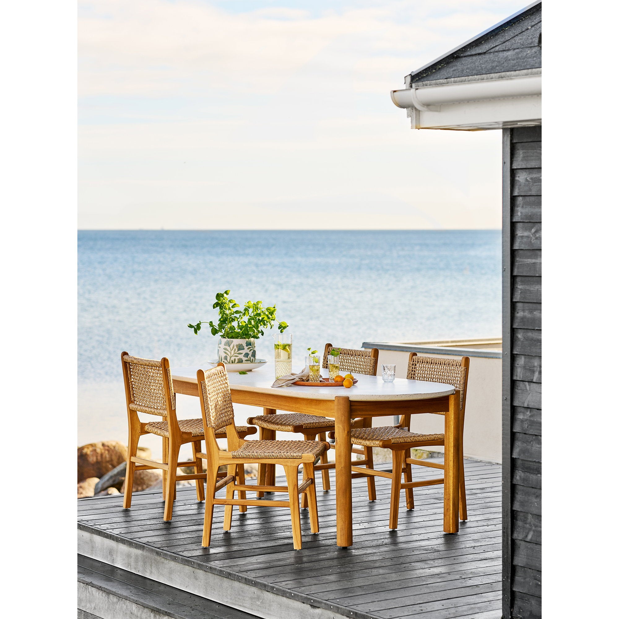 Terracina Dining Table – Natural / White