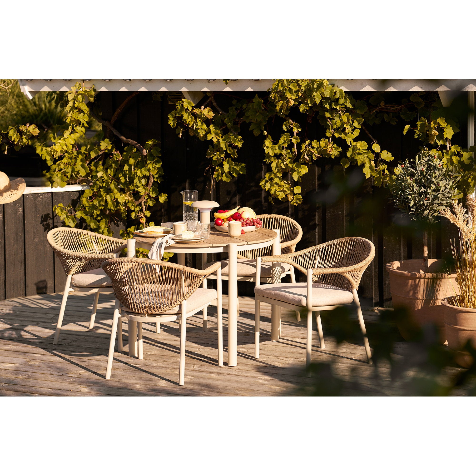 Abela Dining Table – Sand / Natural