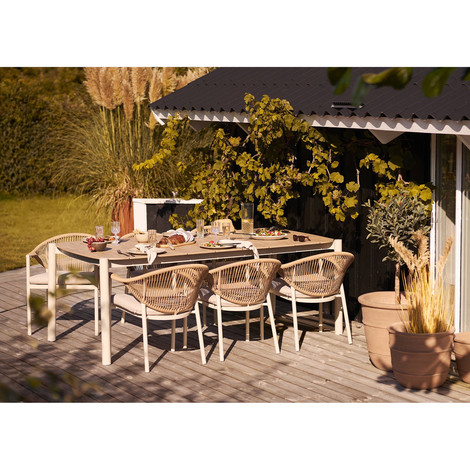 Abela Dining Table – Sand / Natural