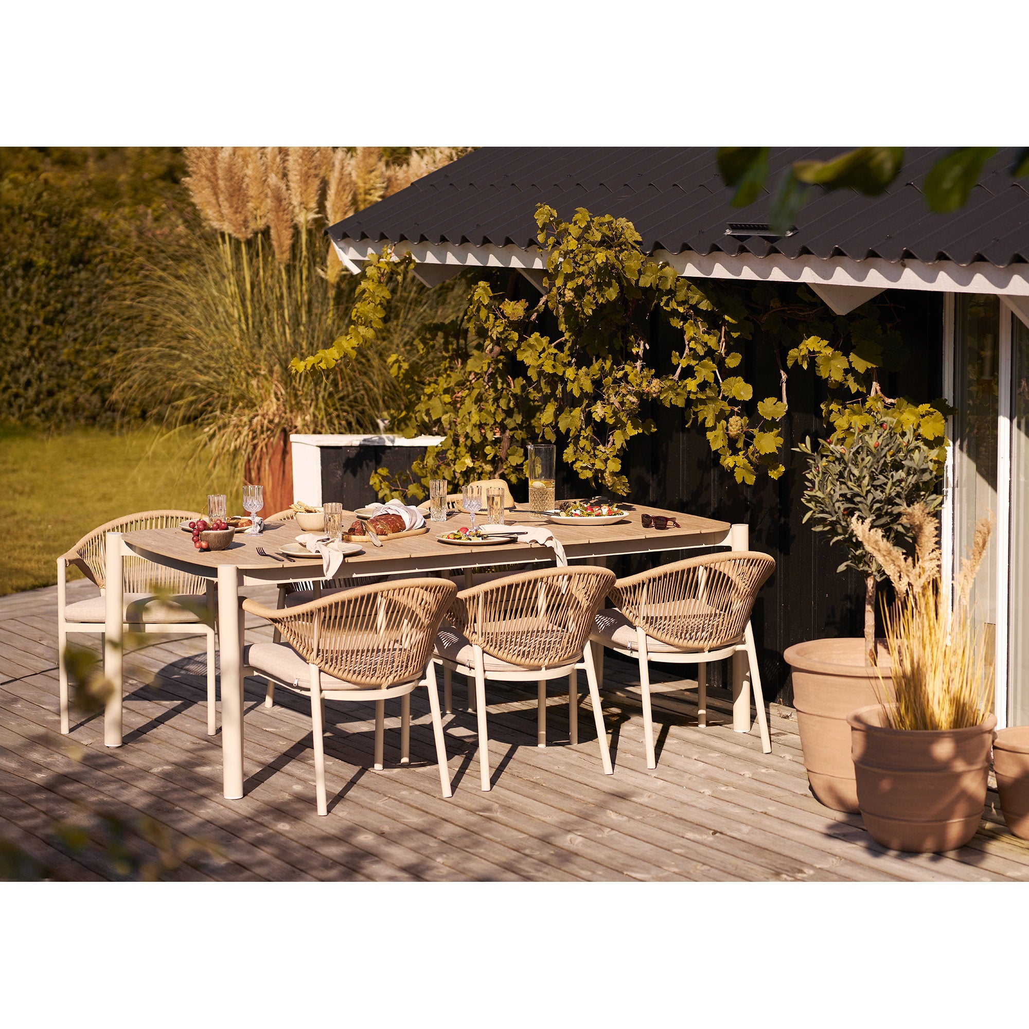 Abela Dining Table – Sand / Natural