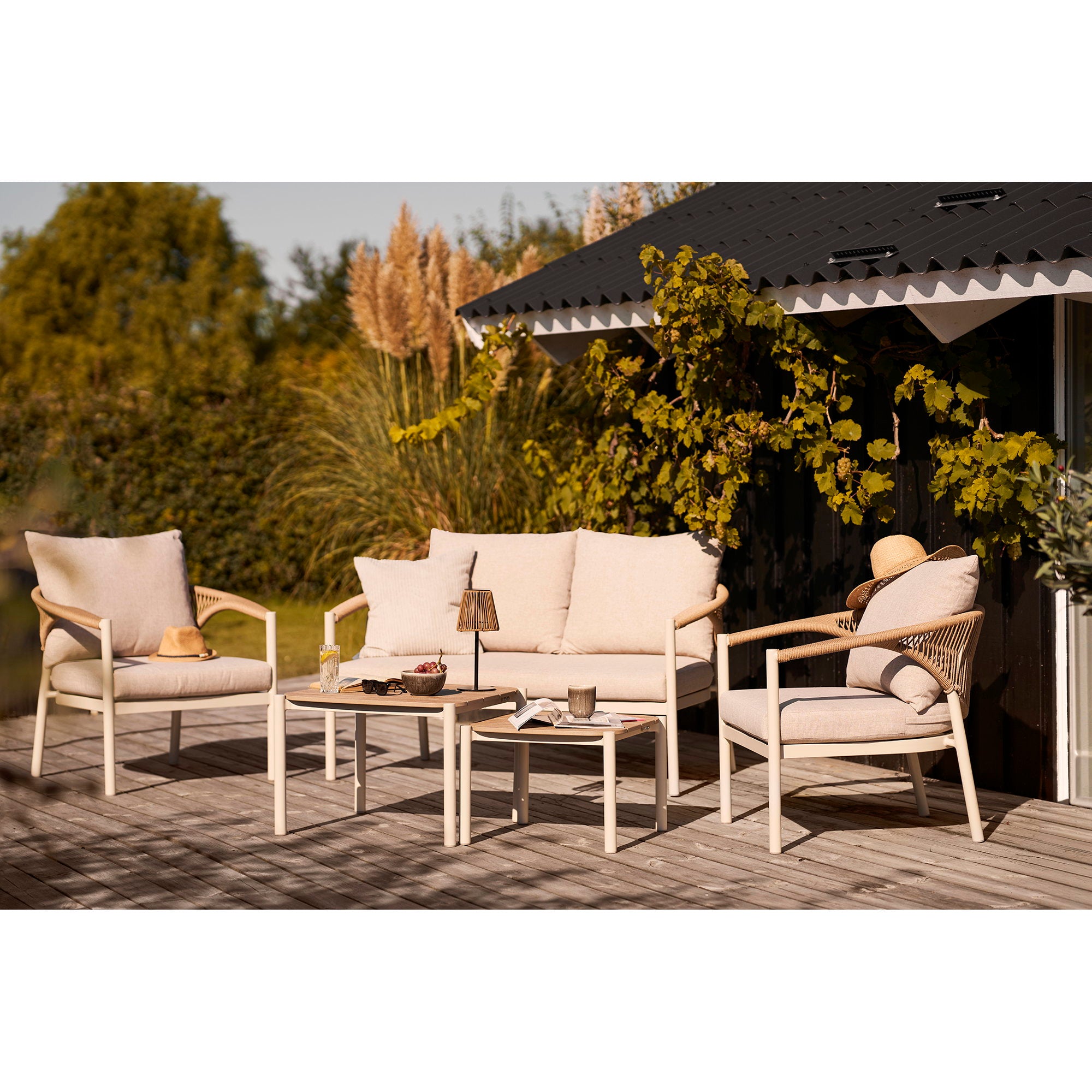 Abela Lounge set – Sand / Natural
