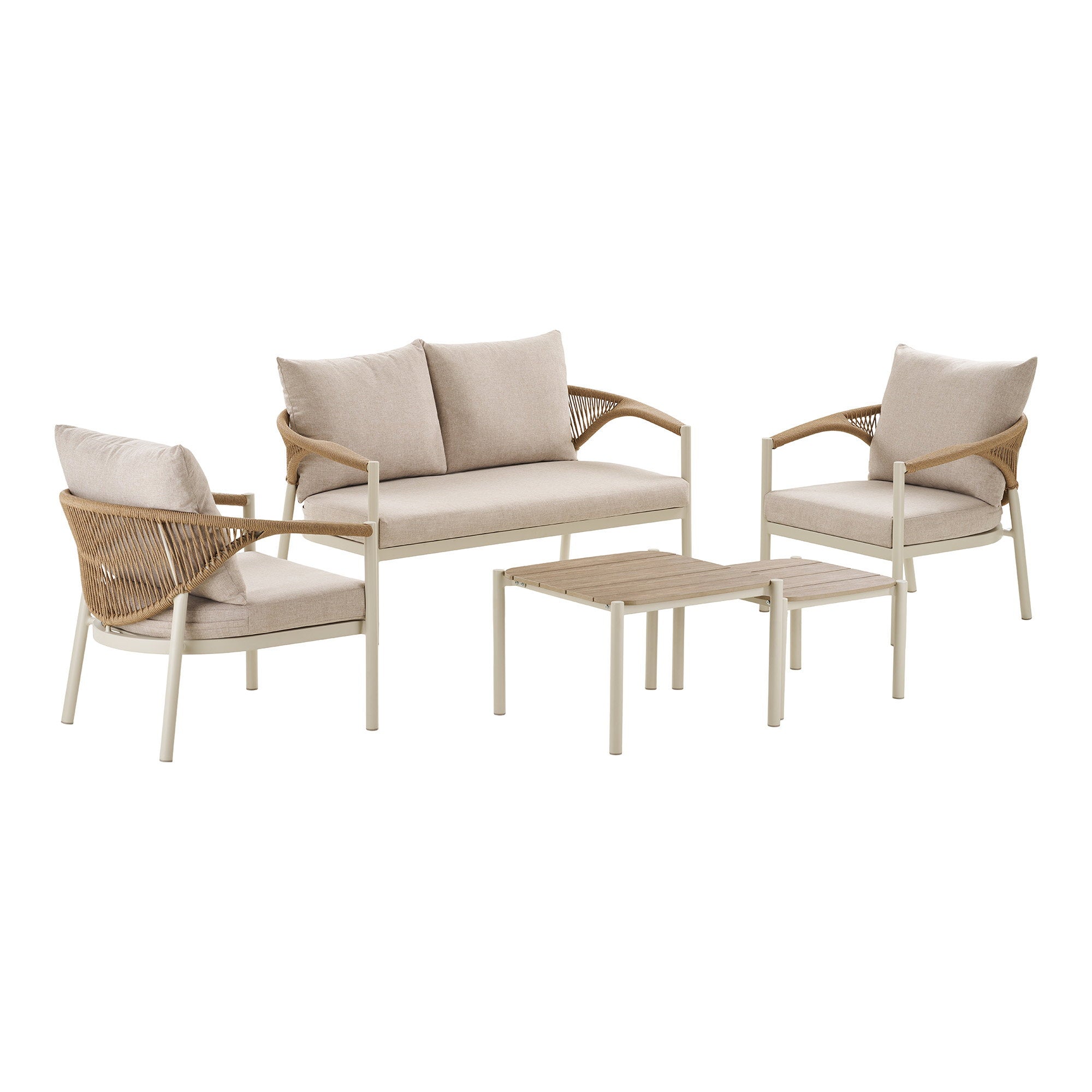 Abela Lounge set – Sand / Natural