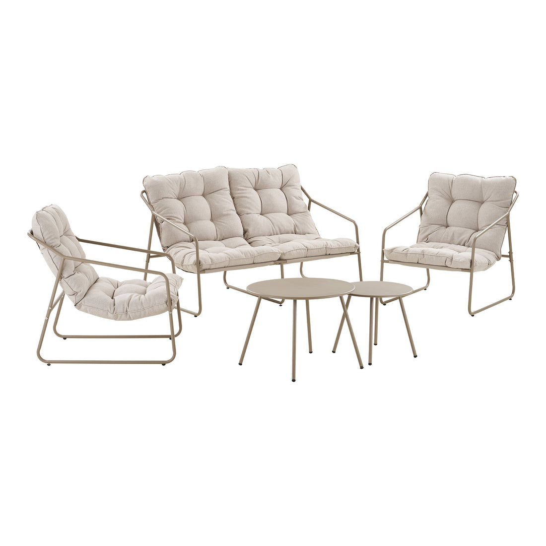 Nilo Lounge set, steel, sand, incl. cushions – Sand