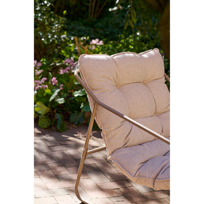Nilo Lounge set, steel, sand, incl. cushions – Sand