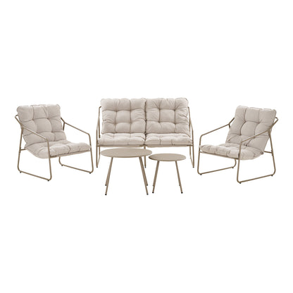 Nilo Lounge set, steel, sand, incl. cushions – Sand