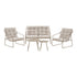 Nilo Lounge set, steel, sand, incl. cushions – Sand