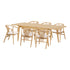 Darwin and Agustin Dining Set – Oak – Natural